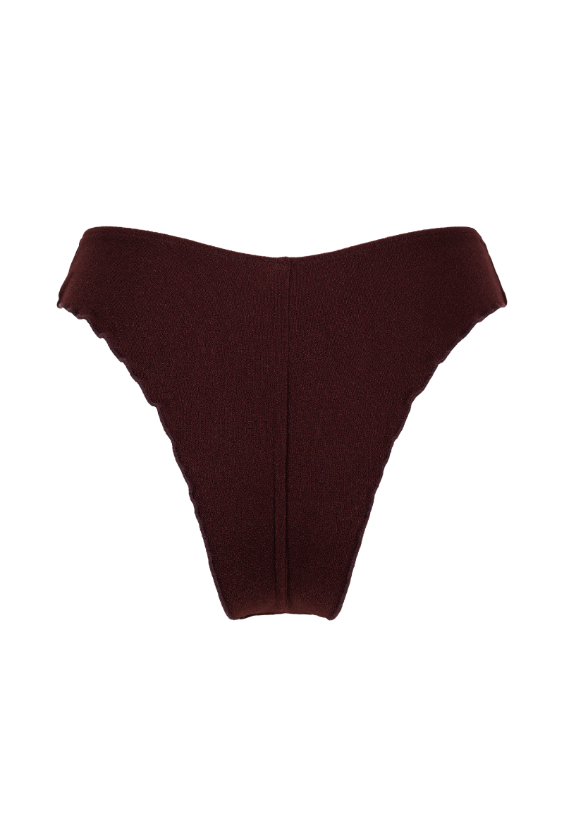 bas de maillot culotte en polyamide recyclé | marron " cocoa - brown"