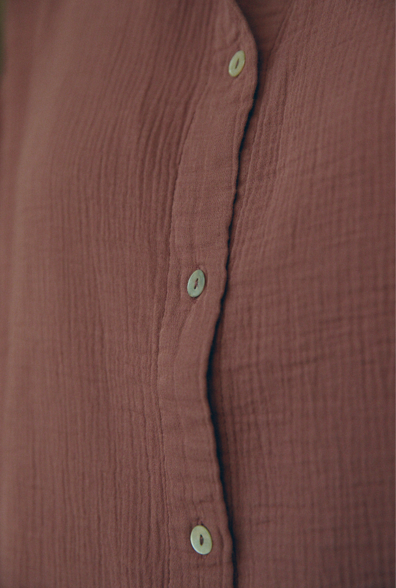 Haut de pyjama en coton biologique | mauve "mimosa"