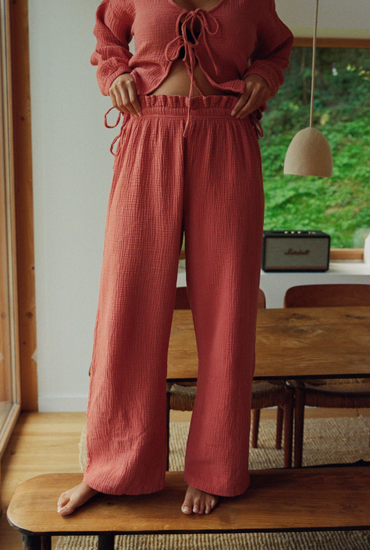 Pantalon wanda terracotta - terracotta