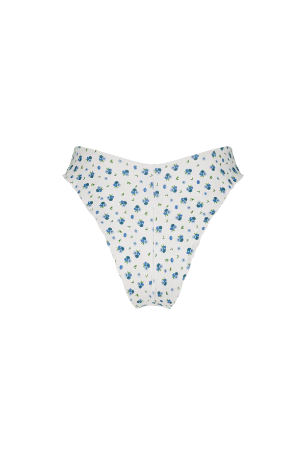 Bas maillot tanga fleuri en recyclé - cocoa