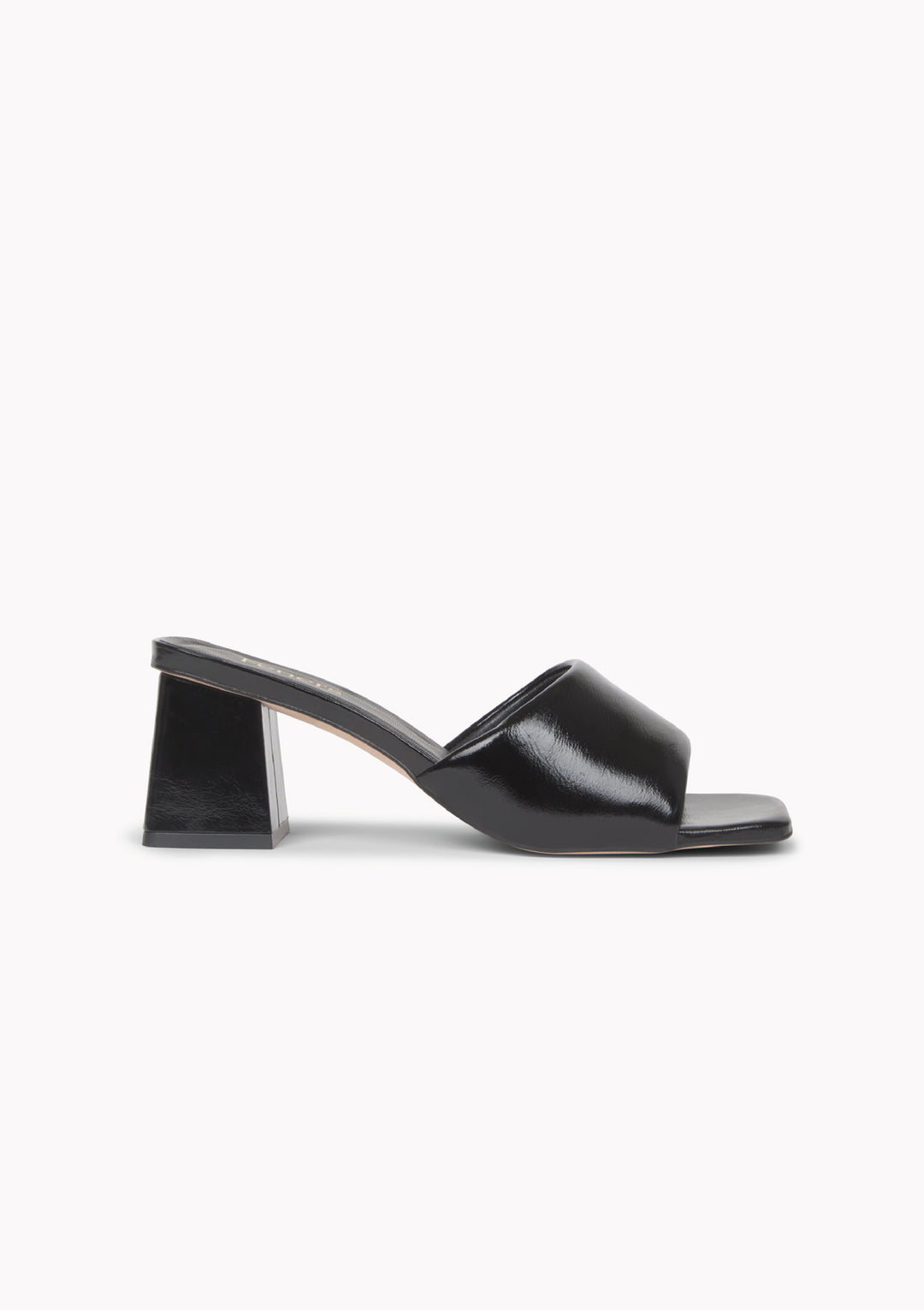 Mules à talons noires en cuir certifié - mule noir