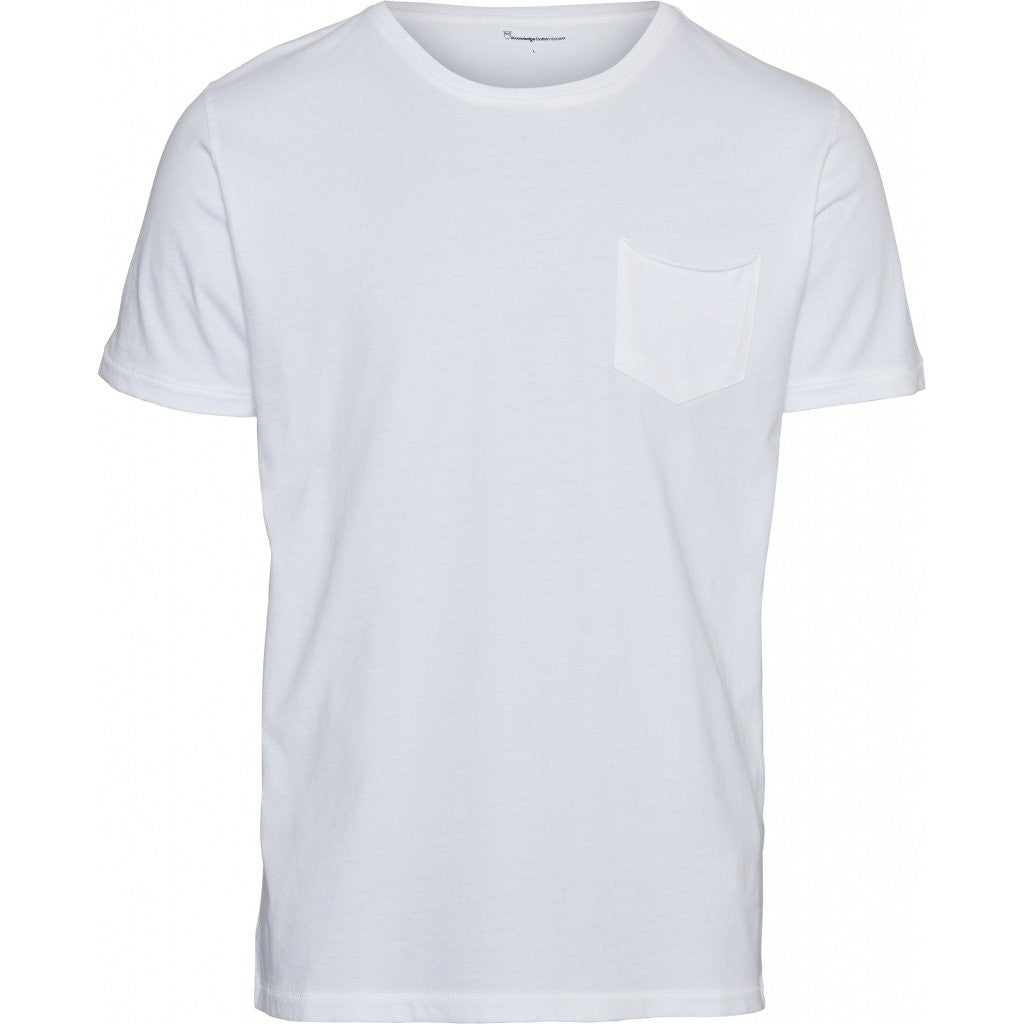 T-shirt blanc à poche en coton bio - alder
