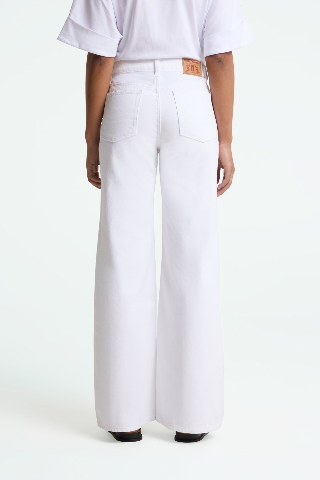 Jean flare en coton bio l blanc "Jane - diop optical white" | Diop-optical-white