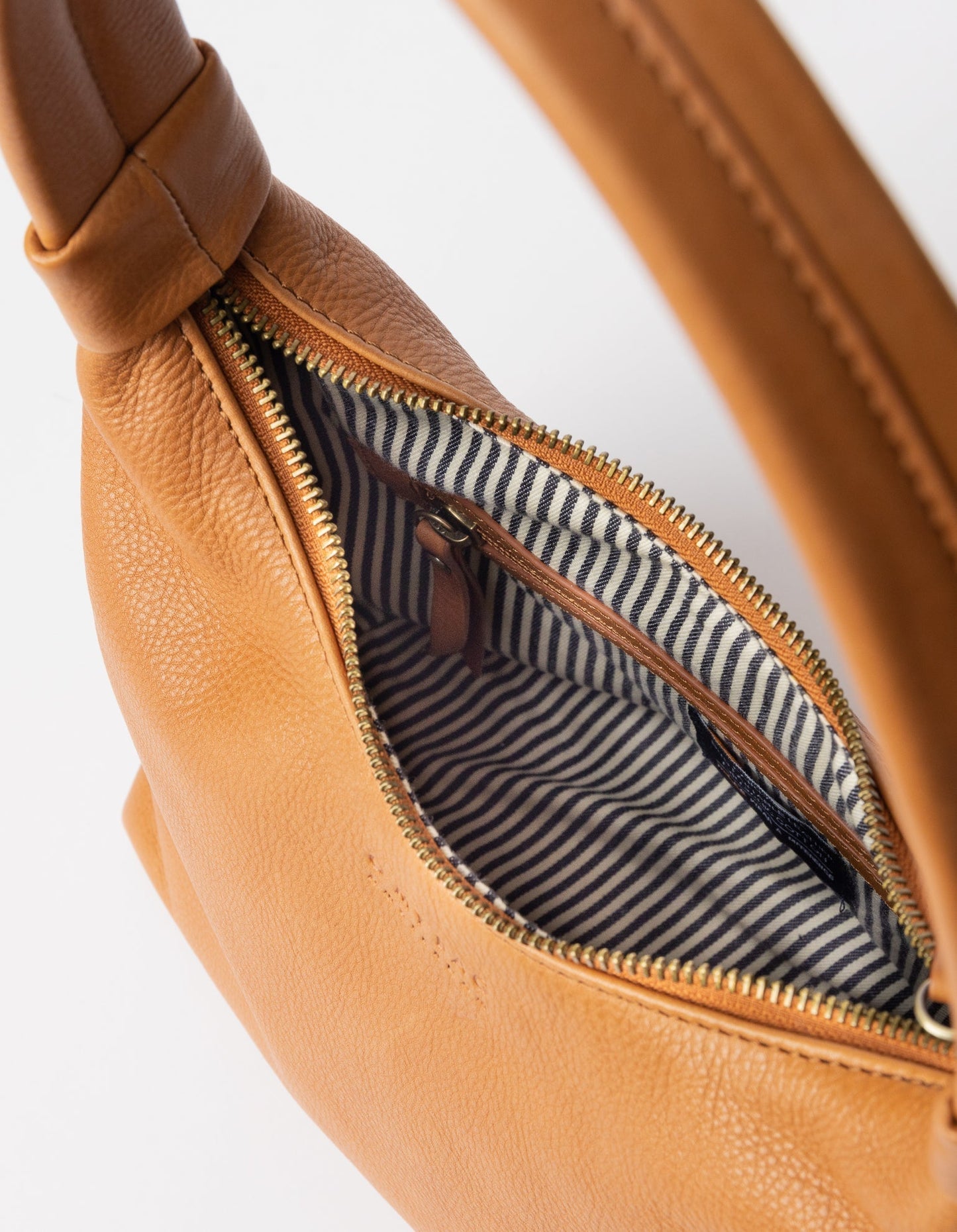 SAc à main en cuir certifié | camel "nora - wild oak soft grain leather"