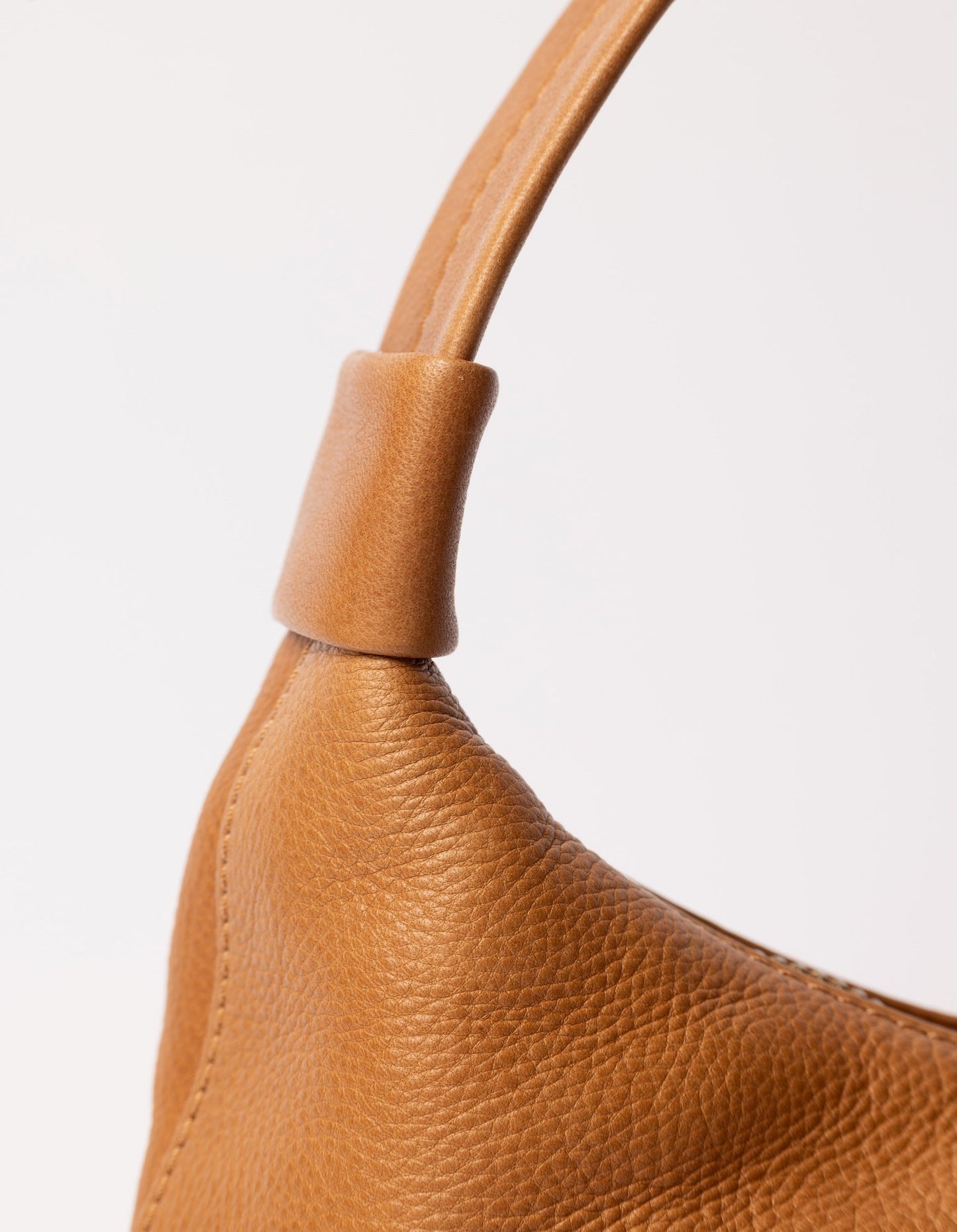 SAc à main en cuir certifié | camel "nora - wild oak soft grain leather"