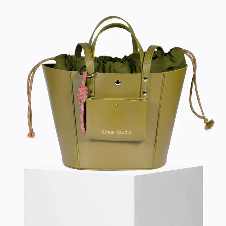 Sac à main en cuir certifié | vert "note - kiwi"