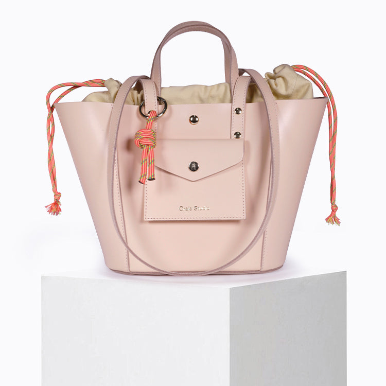 Sac à main en cuir certifié | "note - peche"