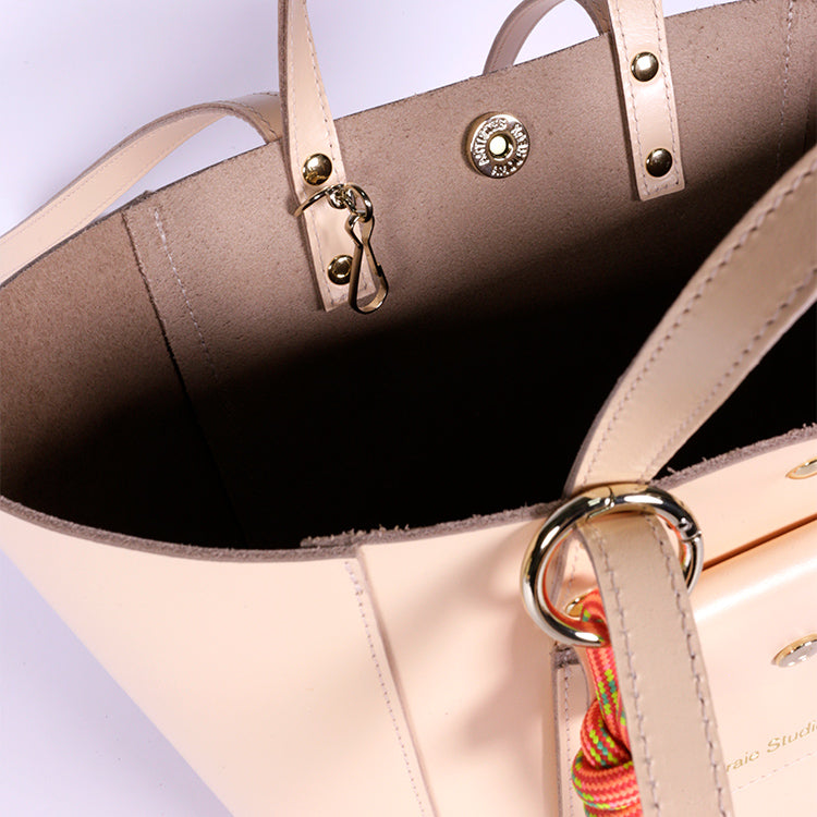 Sac à main en cuir certifié | "note - peche"