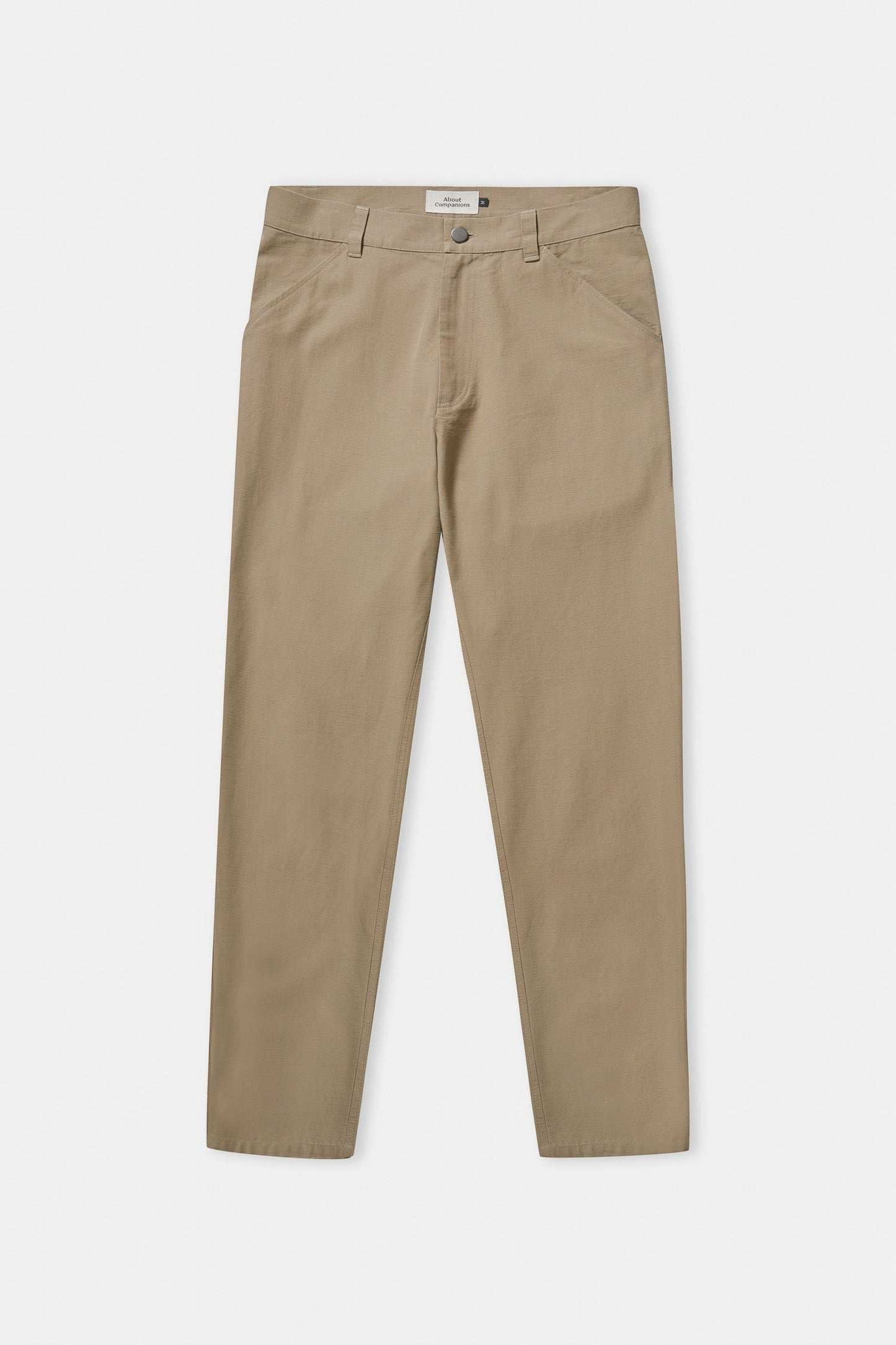 Pantalon droit en coton bio | beige "olf ref eco ripstop pale khaki"
