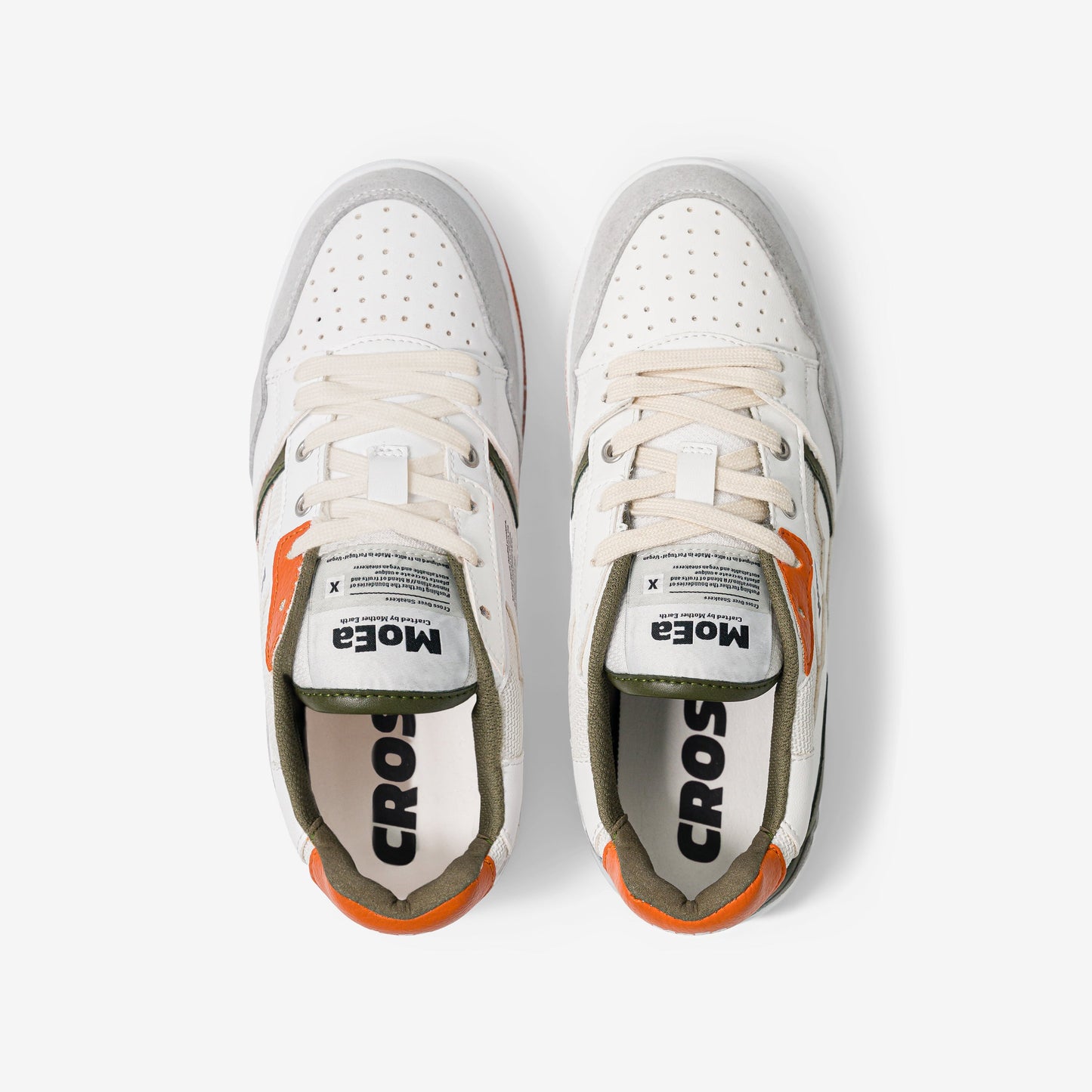 Baskets vegan en matière végétale | vert et orange "gen2 orange x cactus"