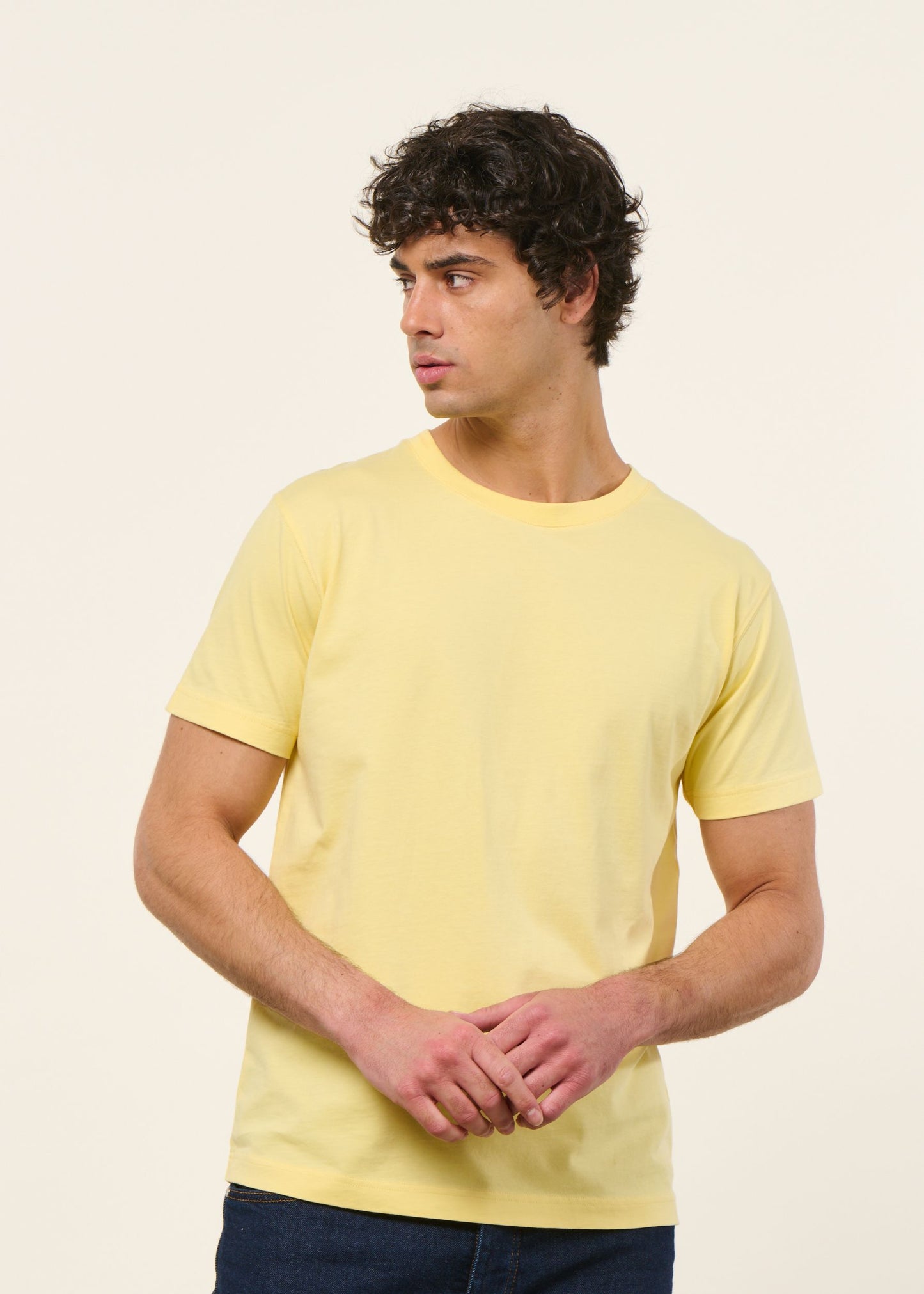 T-shirt en coton bio | jaune | Jaune
