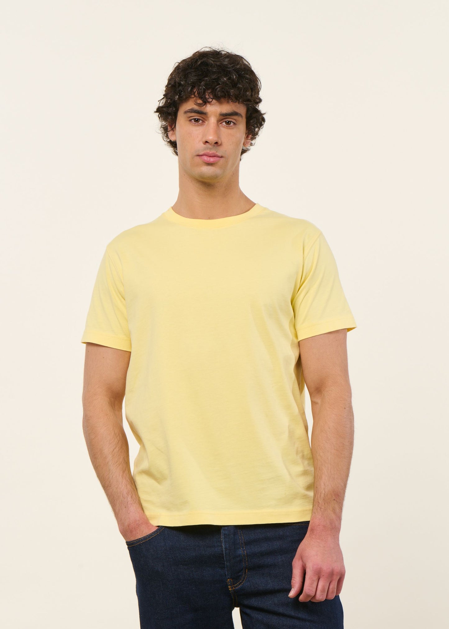 T-shirt en coton bio | jaune | Jaune