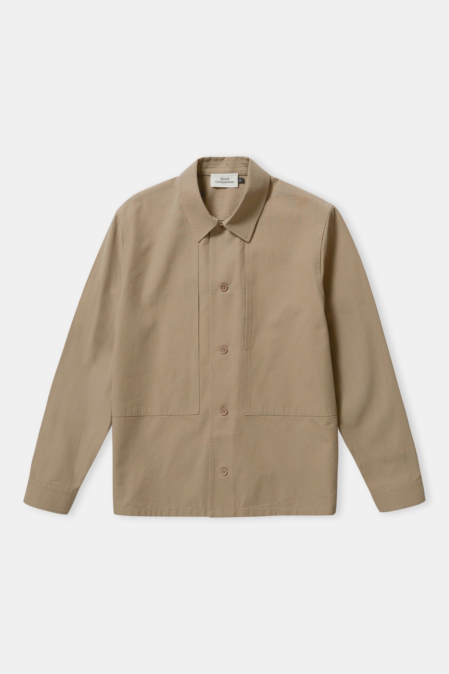 Surchemise en coton bio | marron "owe eco ripstop pale khaki"