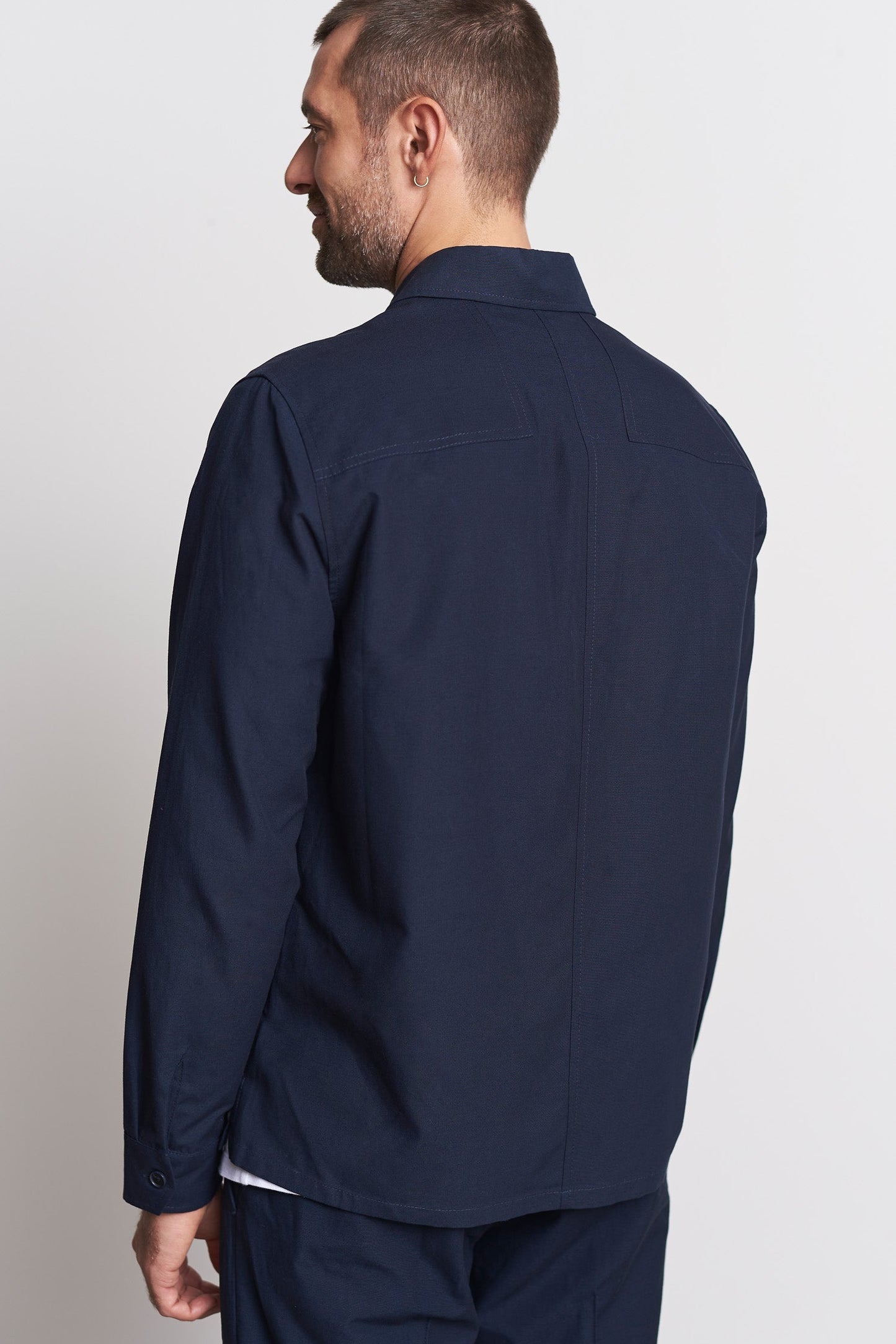 Surchemise en tencel et coton bio | navy "owe pale navy"