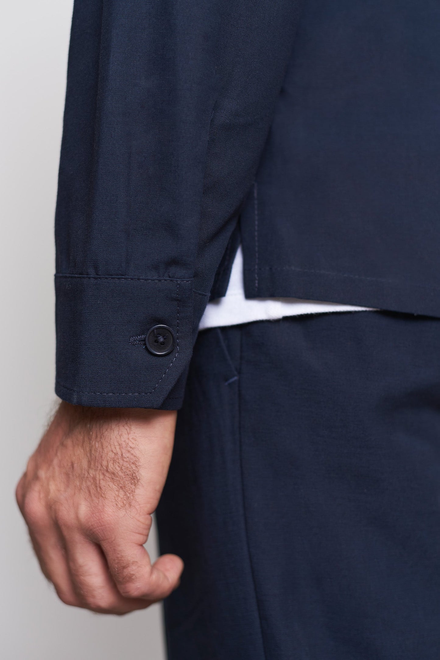 Surchemise en tencel et coton bio | navy "owe pale navy"