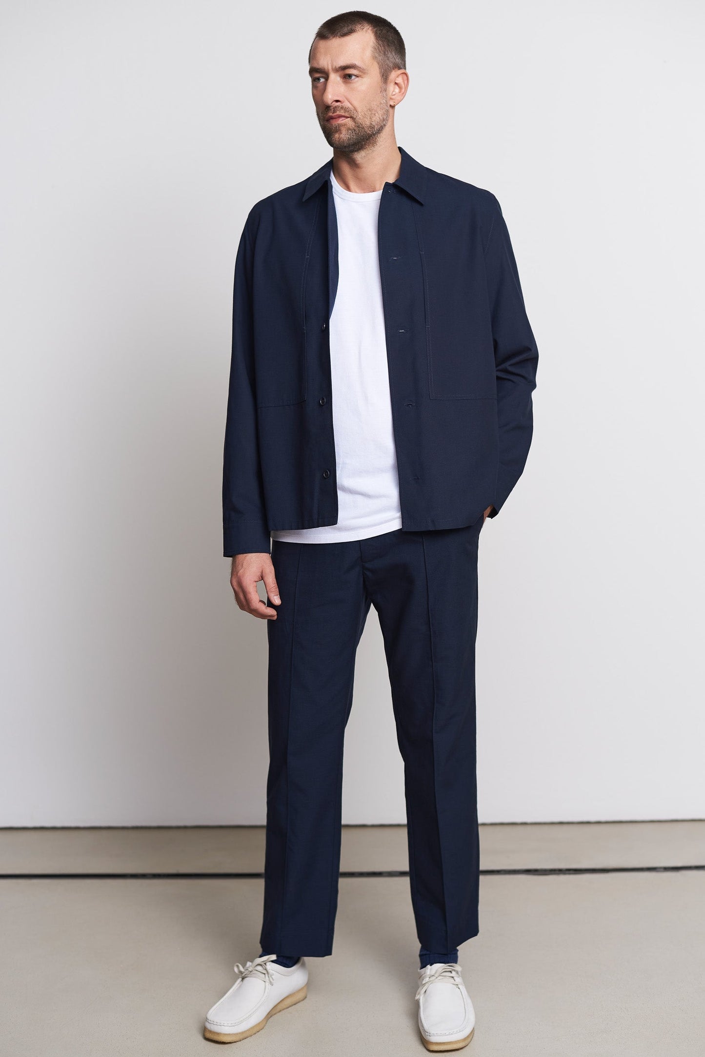 Surchemise en tencel et coton bio | navy "owe pale navy"