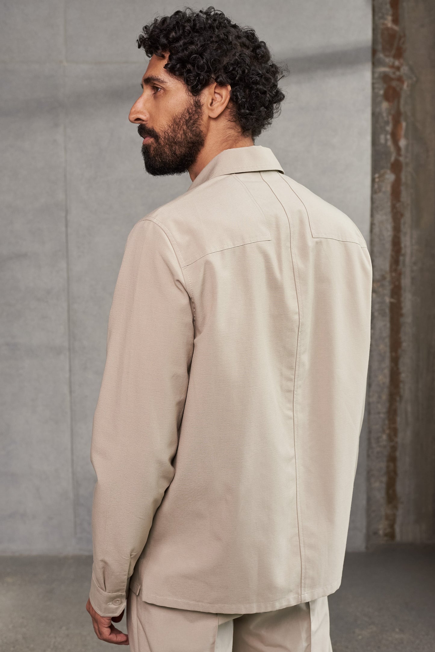 Surchemise en tencel et coton bio | taupe "owe pale taupe"