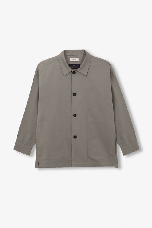 Veste style workwear en coton bio | oversized work jacket wr - olive