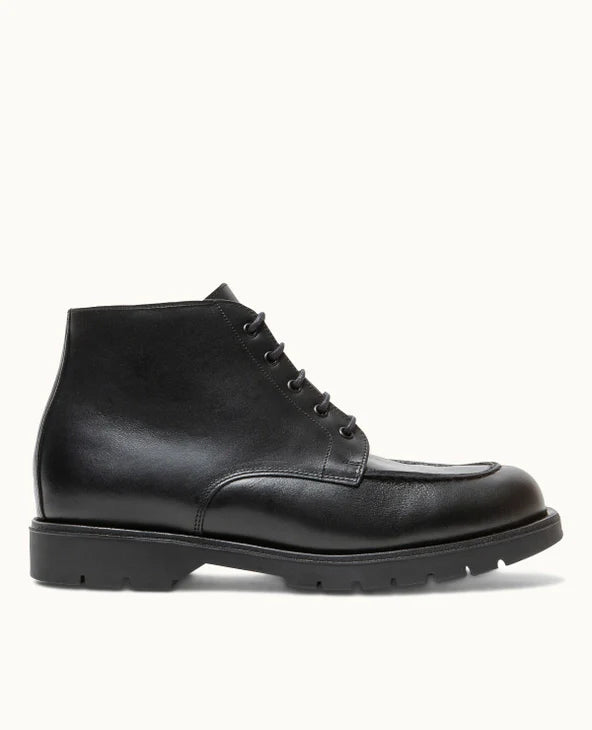 Boots noires à lacets en cuir certifié - oxal kp noir