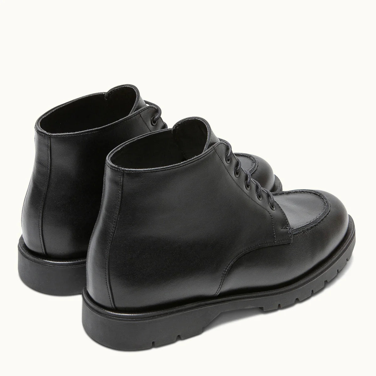 Boots noires à lacets en cuir certifié - oxal kp noir