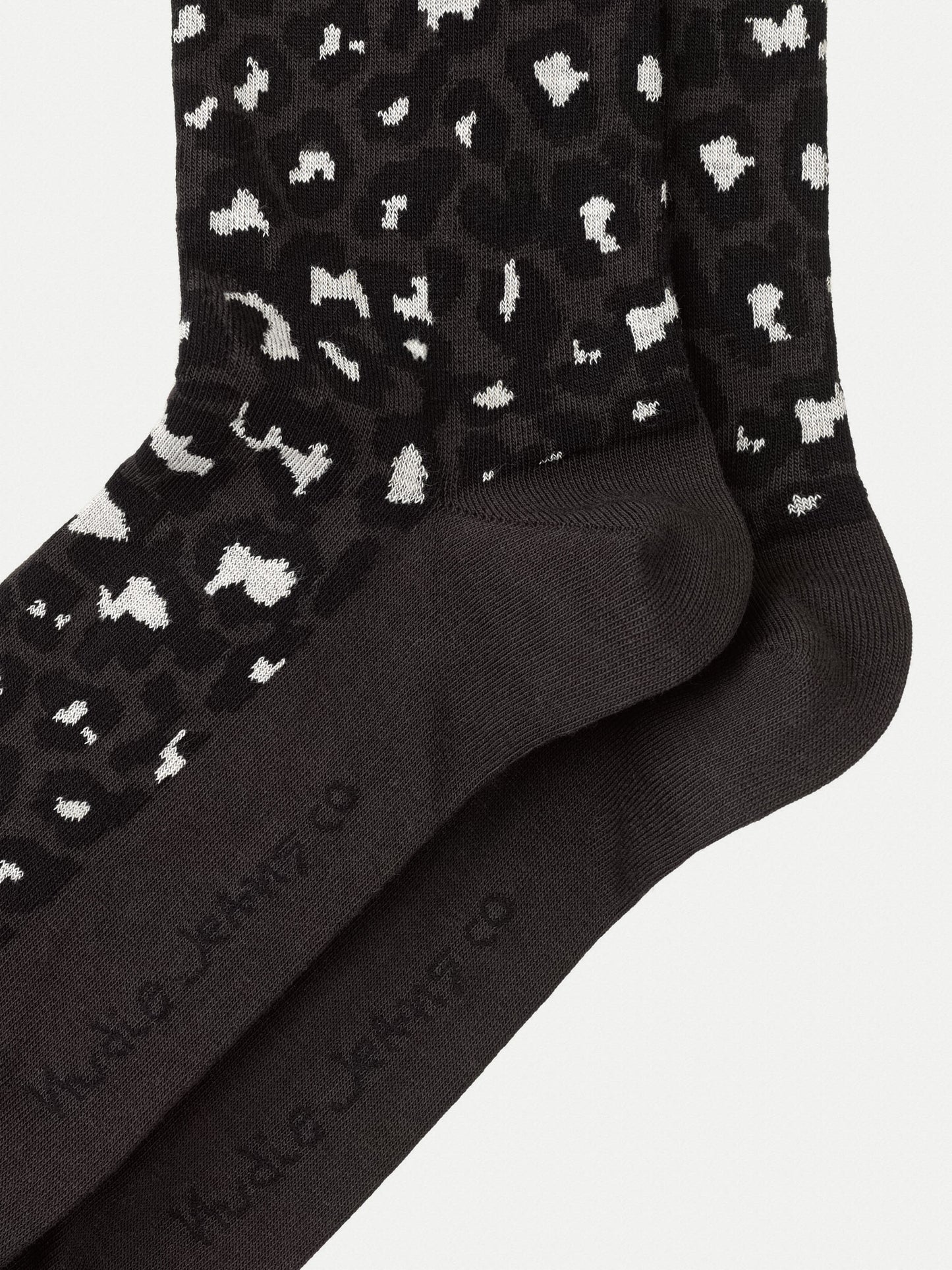 Chaussette haute noir léopard - Olsson Leopard black