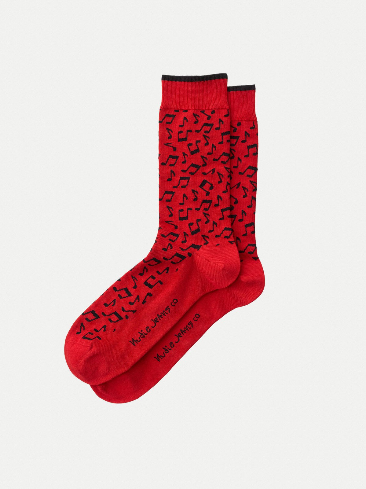 Chaussettes rouges à motifs en coton bio - Olsson Note