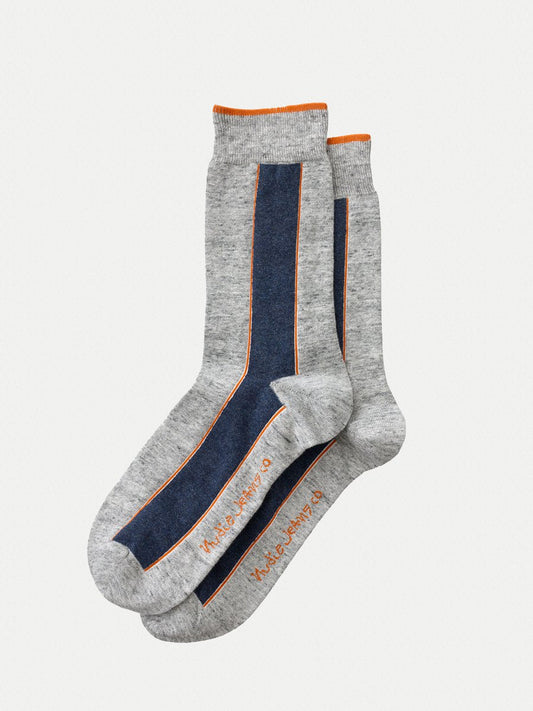 Chaussettes hautes grises en coton bio - olsson