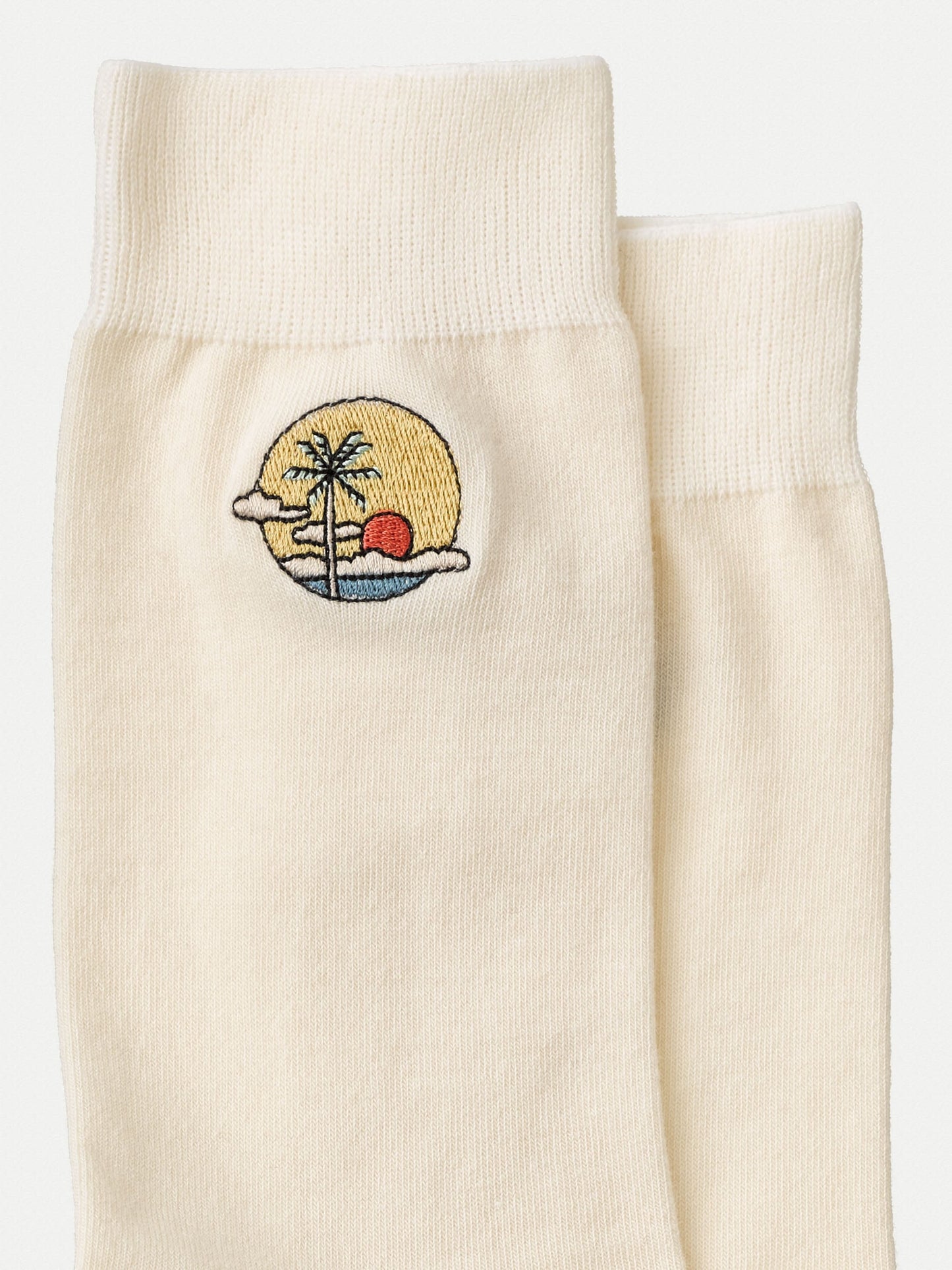 Chaussettes écru brodées - Olsson Sunset Offwhite offwhite