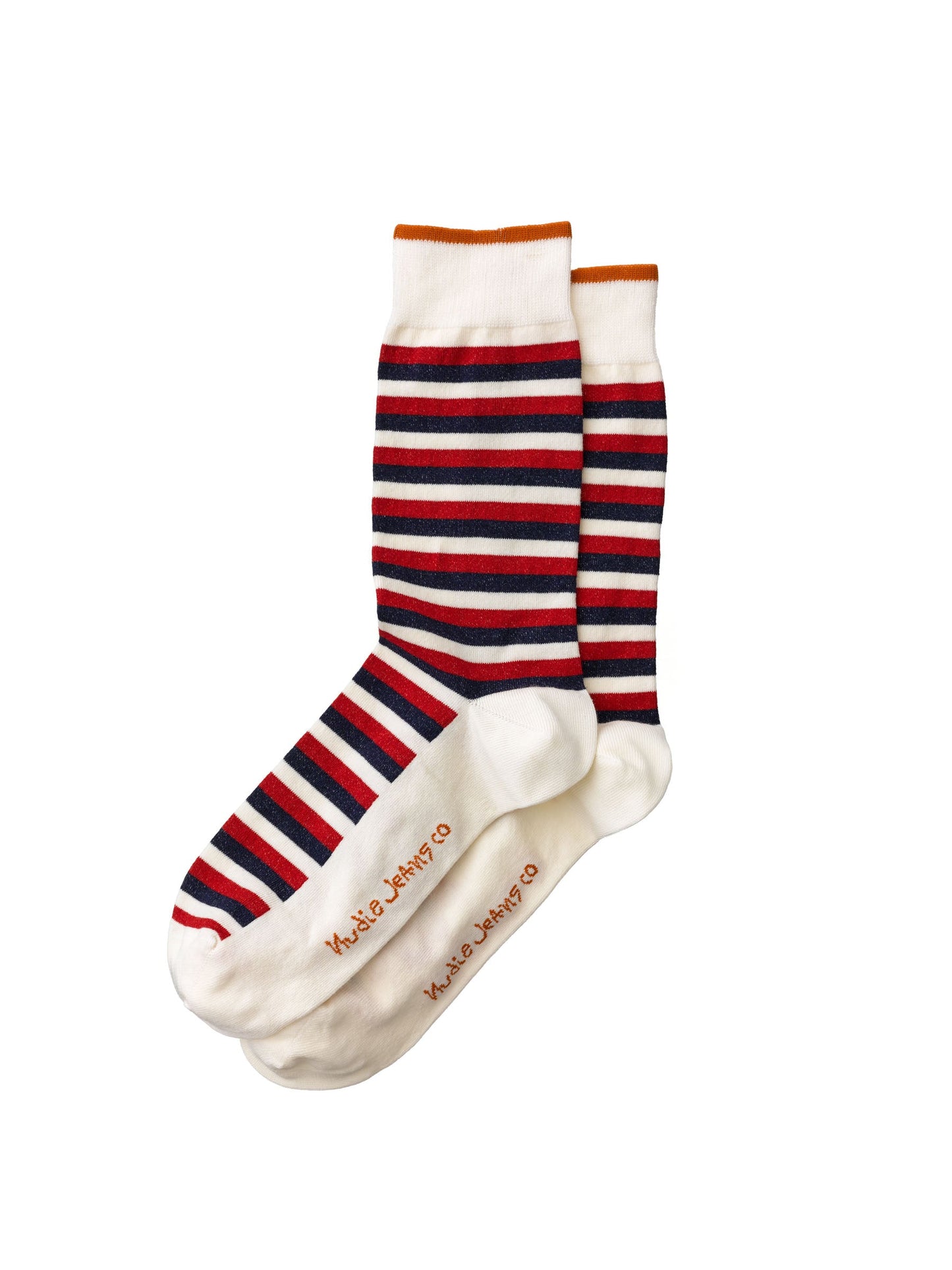 Chaussettes hautes rayées en coton bio - Olsson French