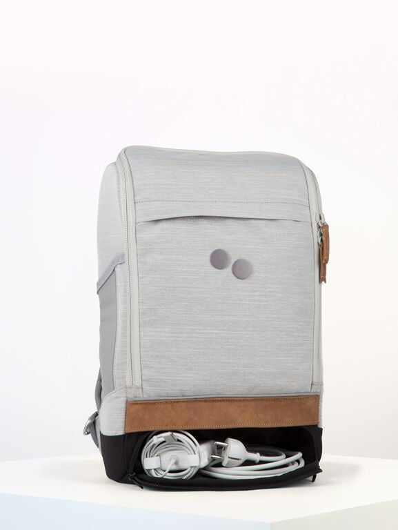 Sac à dos gris clair recyclé - Cubik Medium grey melange DLX