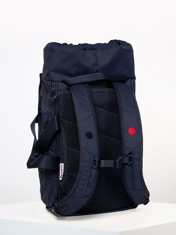 Sac à dos bleu marine en plastique recyclé - Blok Medium