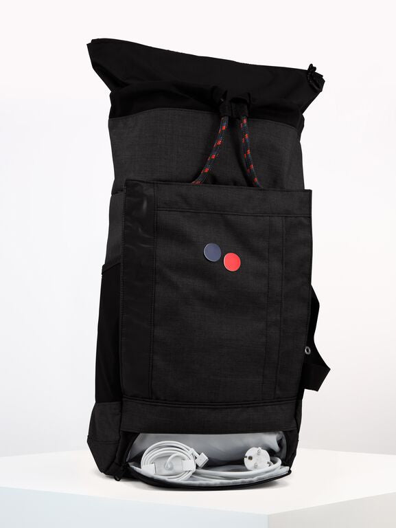 Sac à dos noir anthracite recyclé - Blok Medium anthracite melange