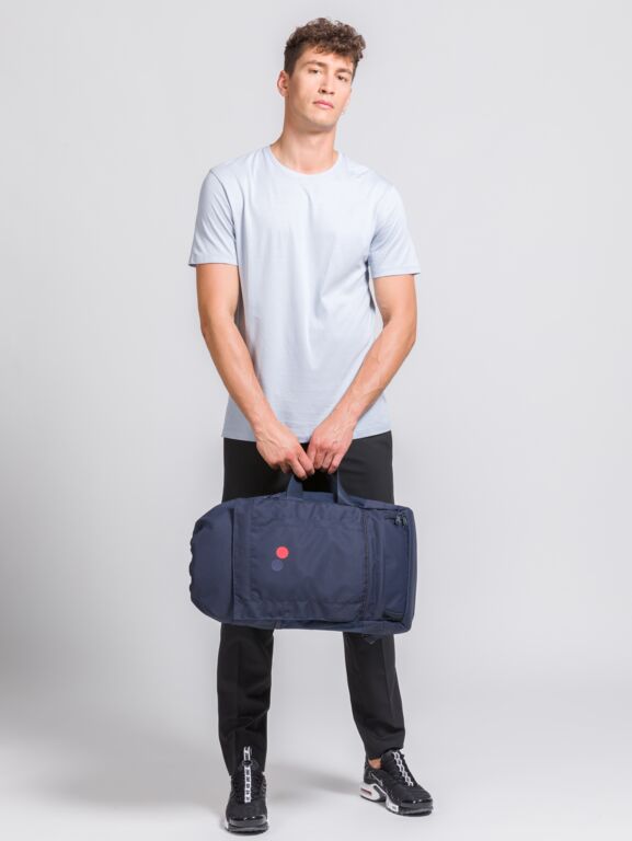 Sac à dos bleu marine en plastique recyclé - Blok Medium