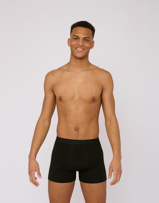 Pack 2 boxers noirs en coton bio - black