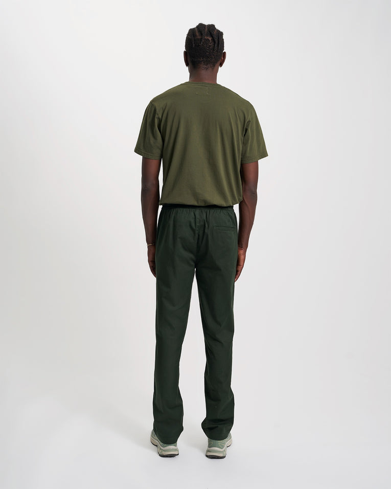 Pantalon droit en coton bio | vert "hunter green"