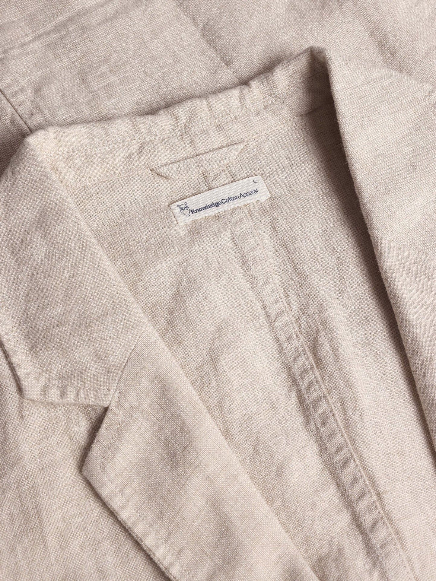 Blazer en lin biologique | beige "linen blazer - light feather gray"