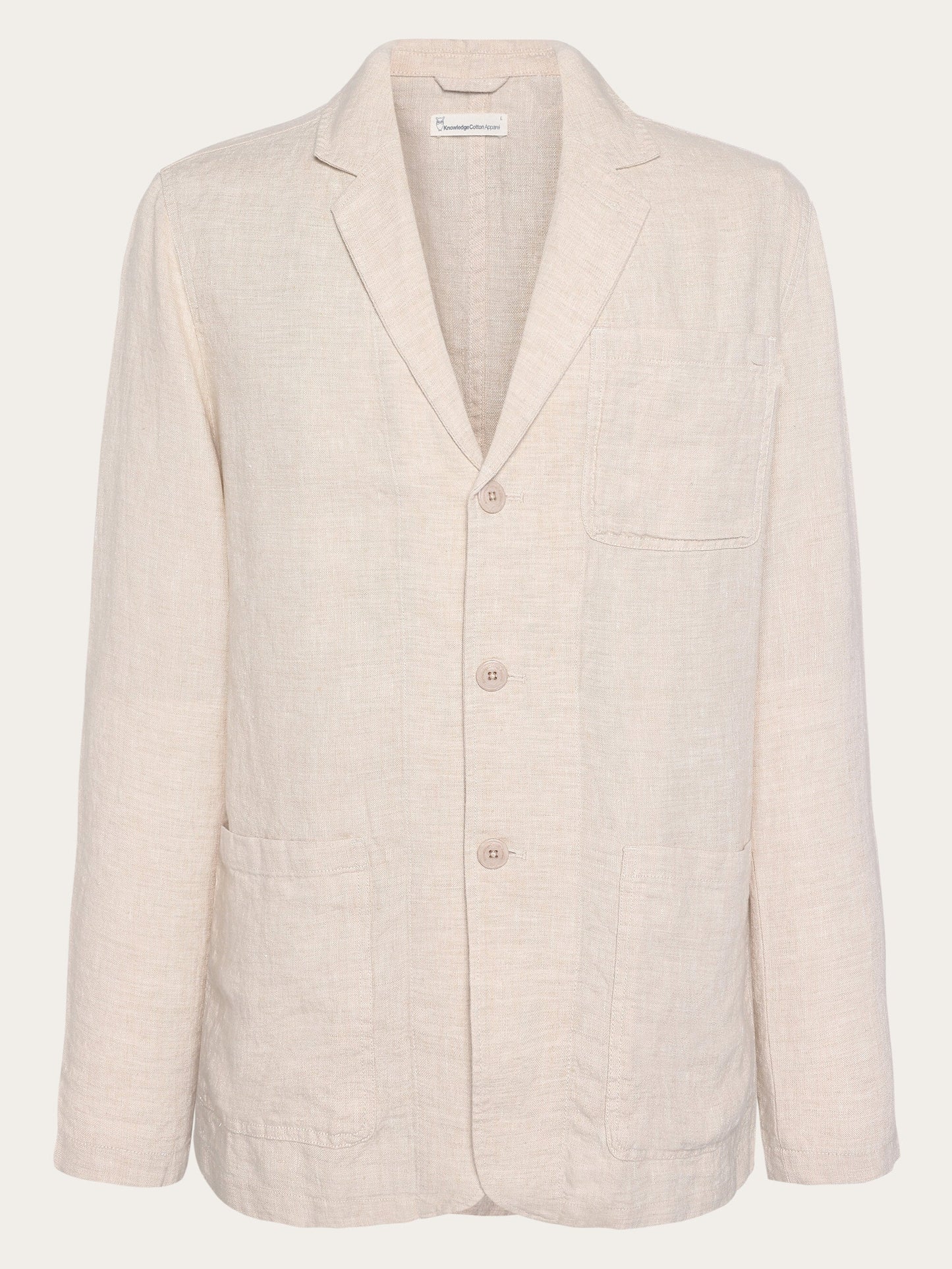 Blazer en lin biologique | beige "linen blazer - light feather gray"