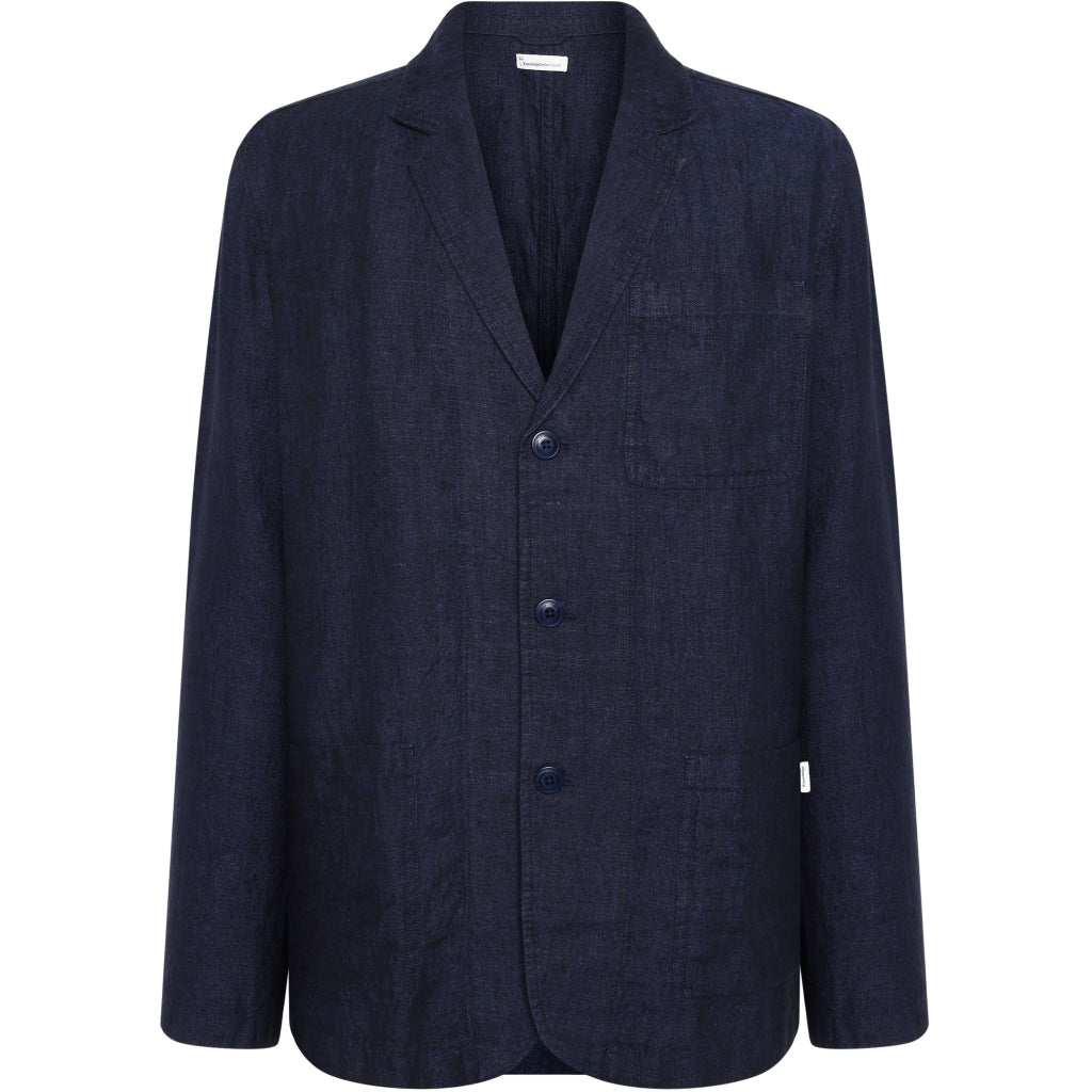 Blazer en lin bio | marine "linen blazer - total eclipse"