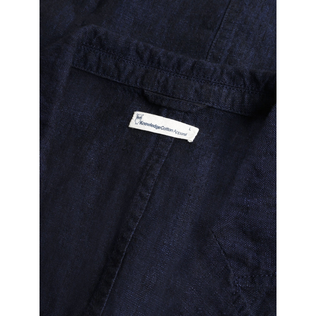 Blazer en lin bio | marine "linen blazer - total eclipse"