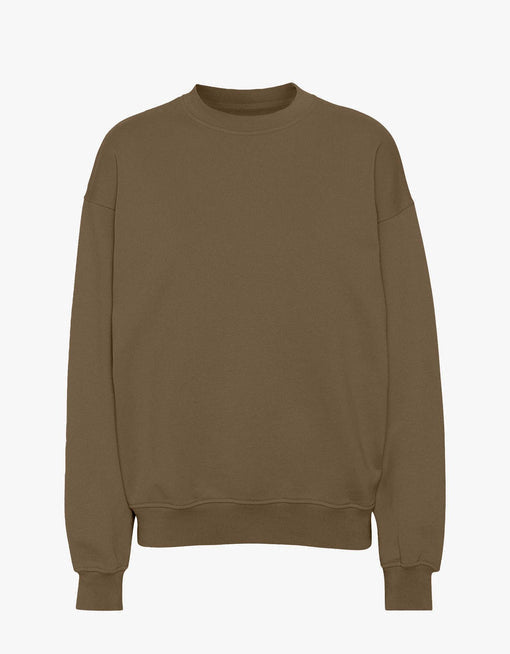 Sweat mixte oversize en coton bio | marron "cedar brown"