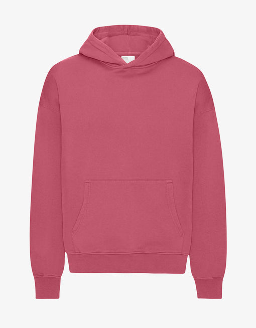 Sweat à capuche oversize en coton bio | rose "raspberry pink"