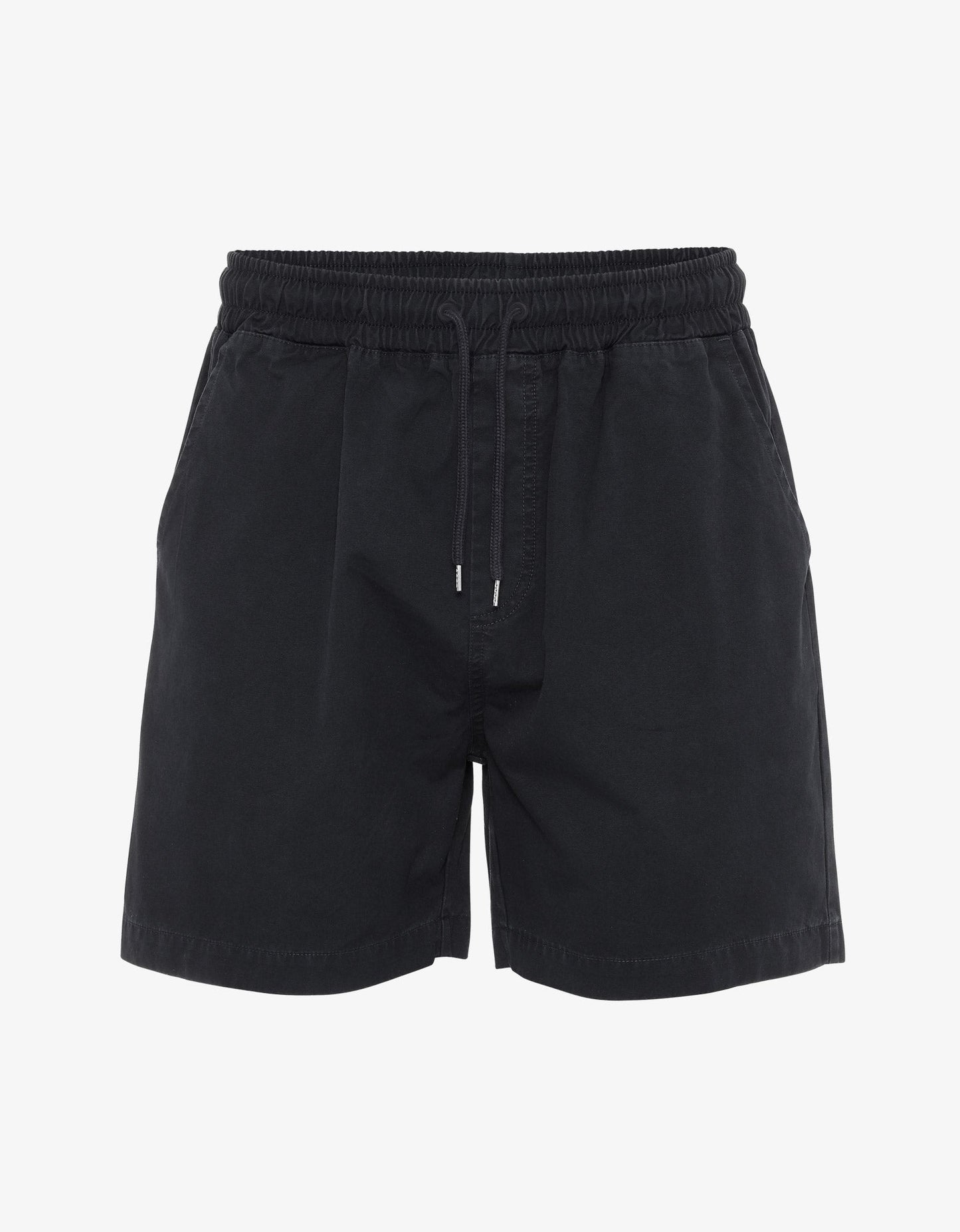 Short en sergé de coton bio | Noir "twill shorts deep black"