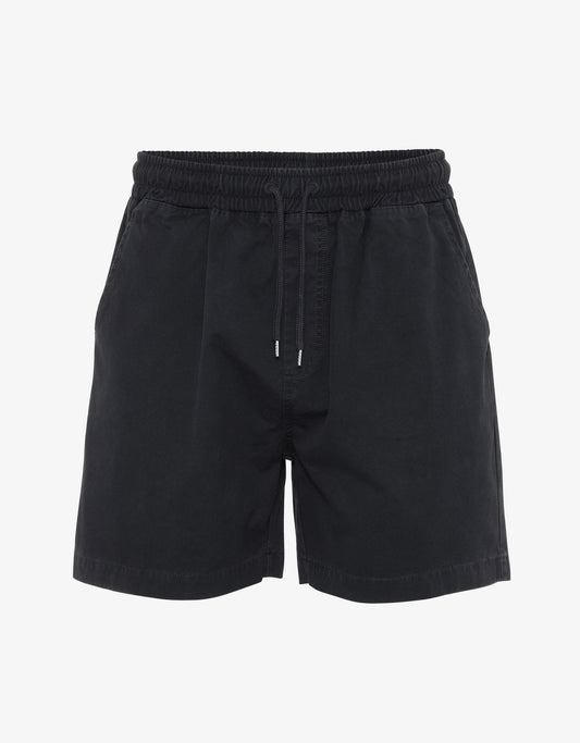 Short en sergé de coton bio | Noir "twill shorts deep black"