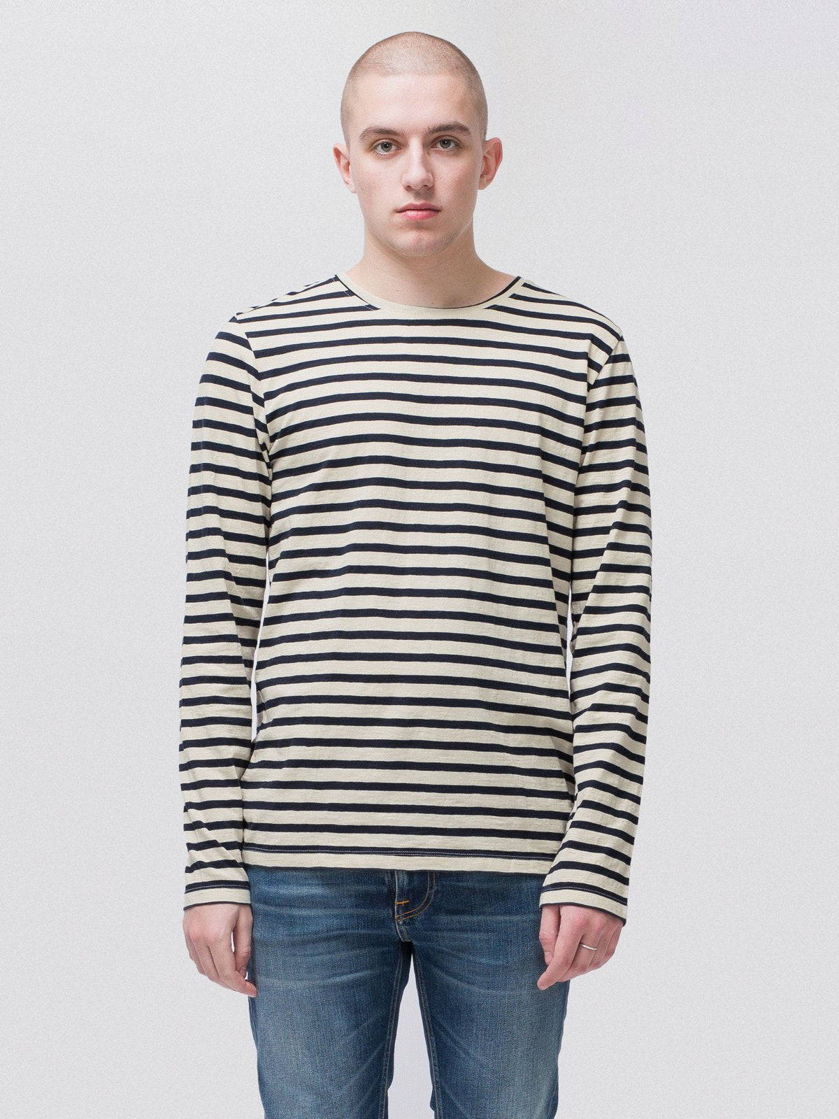 T-shirt manches longues rayé en coton bio - Orvar