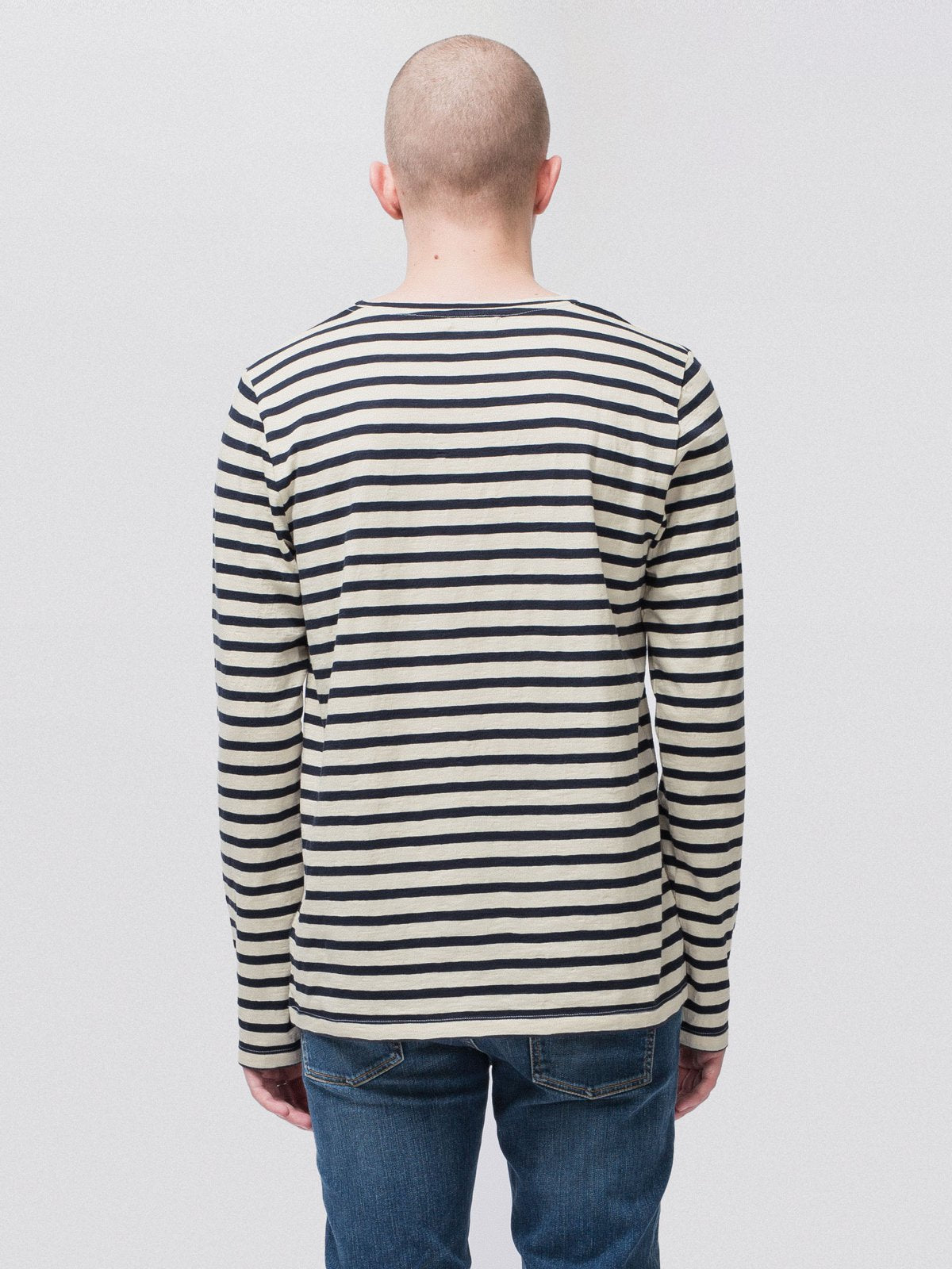 T-shirt manches longues rayé en coton bio - Orvar