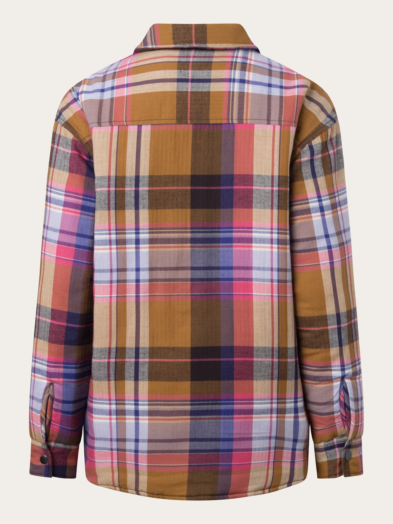 Veste matelassée en coton bio et matière recyclée | Carreaux "overshirt multi check"