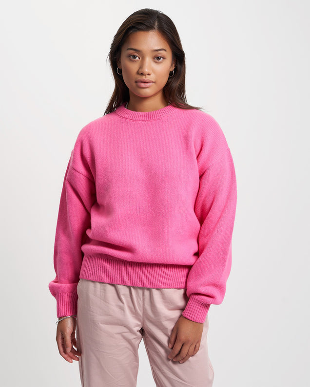 Pull oversize en laine mérinos recyclée | Vert d'eau "ocean green"