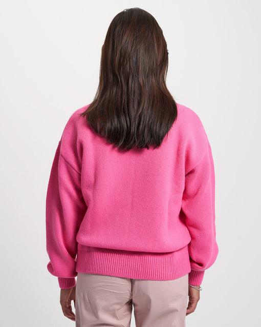 Pull oversize en laine mérinos recyclée | Vert d'eau "ocean green"