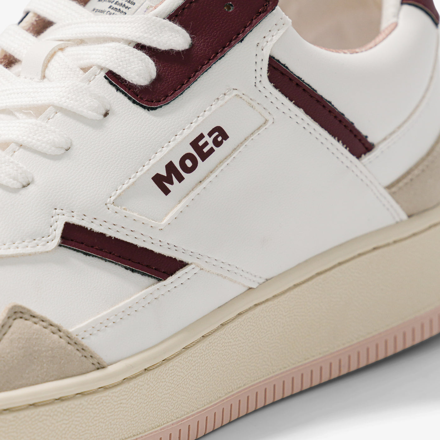 Baskets vegan en matière végétale | bordeaux "gen 1 suede grapes white and wine"
