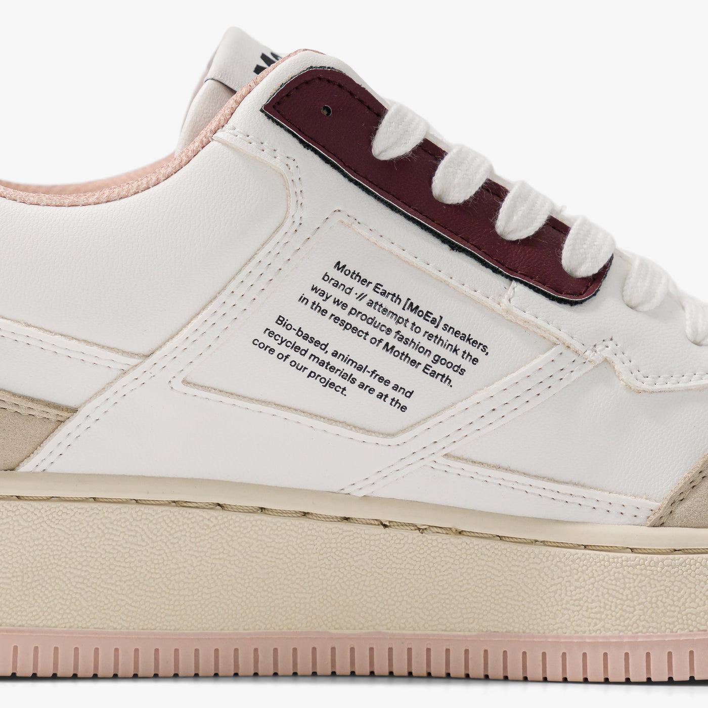 Baskets vegan en matière végétale | bordeaux "gen 1 suede grapes white and wine"